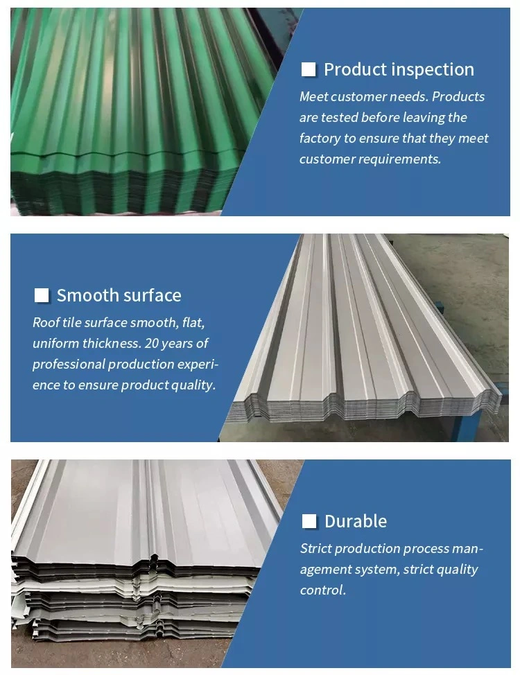 China Supply Roof Tiles Metal Sheet PPGI Corrugated Galvanized Roofing Sheet/Color Coated Galvanized Roofing