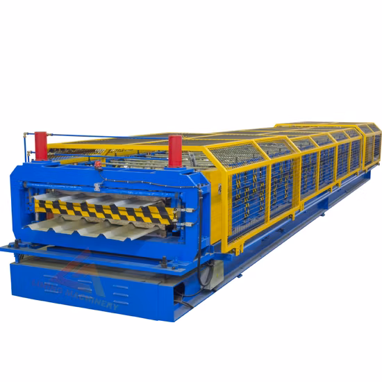 鋼鉄リブ タイプ卸売 IBR ボックス プロファイル台形屋根瓦金属屋根シート ロール成形機壁パネル マシン価格生産ライン